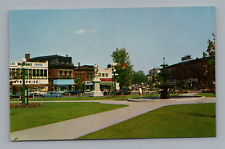  Postcard Taunton Green Downtown Street View Taunton Mass.  A4411 picture