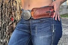 USA Handmade Pancake Sheath Fixed Blade folding Knife Leather Pouch Holster /EDC picture