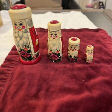 Santa St. Nicholas Russian Nesting Doll, 4 Pieces, Initialed by Artist picture