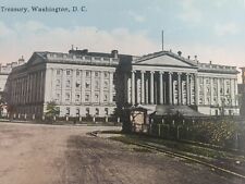 C 1911 United States Treasury Building Washington DC 2 Cent Red Stamp Postcard picture