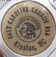 1988 Boy Scouts East Carolina Council Kinston, NC Wooden Nickel - Token picture