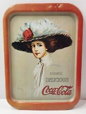 Vintage Reproductuon Coca Cola Tray - Hamilton King Girl 1909 picture