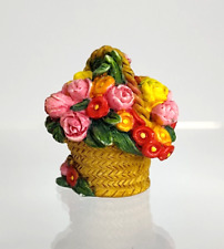 Vintage Mary Engelbreit Miniature Flower Basket Resin ME 1