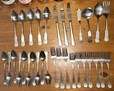 Vintage Lifetime Cutlery 32 Piece Stainless Steel Fiddle MCM Japan picture