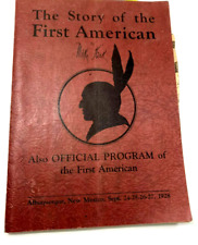 Antique  The Story of the First American by Mike Kirk and Official Program  1928 picture