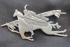 Rare Vintage NAVAJO Frank Salcido Sterling Silver horse and rider Brooch Pin picture