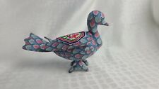 Vintage Folk Art Bird Dove With Embroidery On Back Mexico  picture