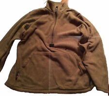 Polartec Shirt Fleece Peckham Size Small Pullover Zip Coyote Brown  ￼small Hole￼ picture
