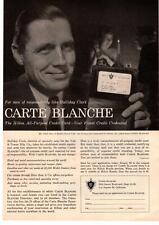 1959 Carte Blanche Hilton Hotel Credit Card Emile's French Cafe Atlanta Print Ad picture