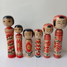 Traditional Kokeshi Dolls, Yamagata Prefecture, Craftsman, Set Of 6 picture