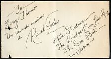 Raquel Torres d1987 signed autograph 3x6 Cut Mexican-born American Film Actress picture
