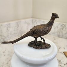 Vintage Bronze Brass Wild Pheasant Figurine Sculpture Statue Art Hunting Hunter picture