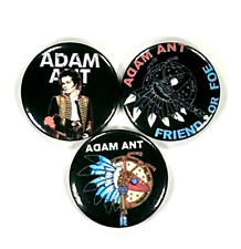 ADAM ANT Buttons Pins 80's New Wave Post Punk Pop Rock Music, 1