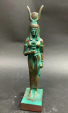 A rare statue of ancient Egyptian antiquities, the Egyptian goddess Hathor BC picture