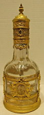 Antique Baccarat Style French Ormolu Mounted Crystal Perfume Liquor Decanter Set picture