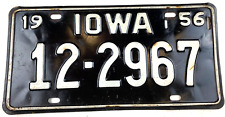 Iowa 1956 Old License Plate Auto Vintage Man Cave Garage Butler Co Decor picture
