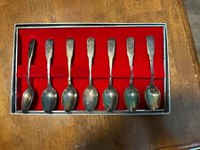 Vintage Avon set of 6 Demitasse Spoons and Keepsake Case, Used picture