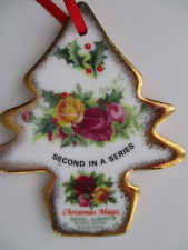 VTG ROYAL ALBERT Old Country Roses Christmas Magic Tree Ornament Porcelain picture