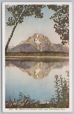 State View~Mt Moran & Jackson Lake @ Yellowstone Park~Vintage Postcard picture