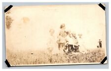 Vintage 1920's Photograph Group Snapshot of Children and Mothers on a Farm picture