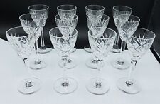 FRENCH St Louis Chantilly Sherry Glasses Cut Crystal Set of 12, ca 1930 picture