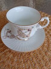 Vintage Royal Tara Celtic Brooch Footed Cup Saucer Bone China Tea Cup Ireland picture