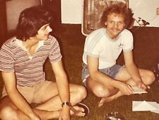 T3 Photograph Handsome Gay Interest Men 1980's Sit On Floor Cute Couple  picture