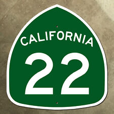 California state route 22 Orange Long Beach highway marker road sign 18