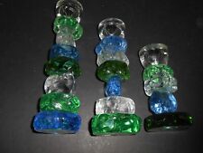 3 Unique Colorful Glass Candleholders by Riverside Studios in Pittsburg, PA. picture