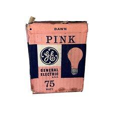 Vintage Pink Light Bulb General Electric Original Package picture