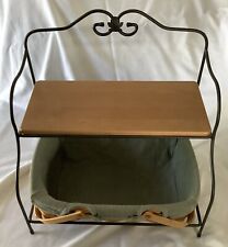 Longaberger Wrought Iron Medium BAKER'S RACK 2 Tier With Basket Retired HTF picture