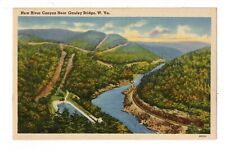 Postcard New River Canyon Near Gauley Bridge West Virginia picture