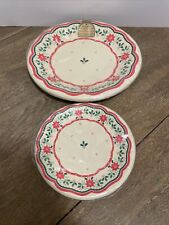 Hallmark VTG Christmas Holiday Poinsettia Paper Plates Napkins Lot of 2 Sealed picture