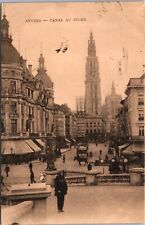 Belgium Anvers Canal Au Sucre Antwerp Vintage Postcard 04.35 picture