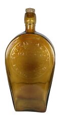 RARE ENSIGN SALOON SAN FRANCISCO 15” HUGE YELLOW WHISKEY BOTTLE W/ CORK picture
