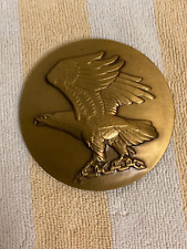 1983 Medallic Art Co. Danbury, CT Bronze Eagle Medal , 3 Inches Solid Brass picture