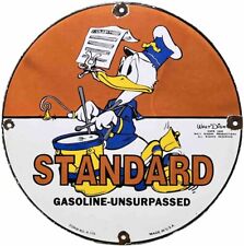 VINTAGE STANDARD GASOLINE PORCELAIN SIGN SERVICE STATION OIL DISNEY GAS AMERICAN picture