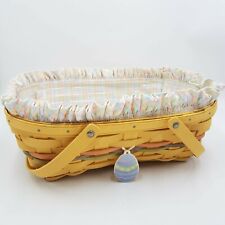 Longaberger 2005 Sunwashed Easter Basket+Prot+Liner+Tie On*19th Ed. AVAIL 1 MTH picture