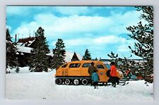 Yellowstone National Park, Snow Machine, Old Faithful Inn, Vintage Postcard picture