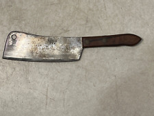 Vintage SUPREME Carbon Steel Meat Butcher Knife Cleaver 6-1/2