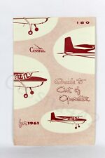 CESSNA OEM 180 Factory Cost of Operation ONLY 1961 Vintage Fold Out Rare Gift picture