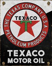 Texaco Motor Oil Metal Tin Sign Gas Garage Shop Bar Home Wall Decor #2564 picture