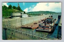Gilbertsville KY-Kentucky, Passing Through The Locks, Antique, Vintage Postcard picture