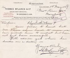 Memo. From Thomas McLaren & Co. Steam Ship Brokers 1889 Fix Date Letter Ref35902 picture
