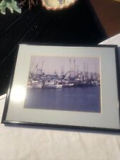Vintage Photograph Framed Fishing Fleet Boats 14.5” X 11.5” 1970’s? picture