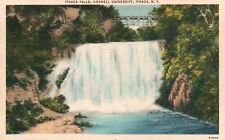 Ithaca NY-New York, 1945 Ithaca Water Falls Cornell University, Vintage Postcard picture