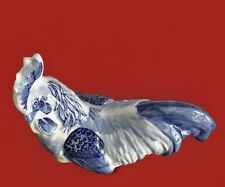 Blue & White Rooster Figure 12