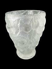 Vintage Josef Inwald Barolac Vase Satin Glass Circa 1930s w/ Allover Cherries picture