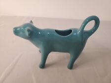 Pioneer Woman Cow Creamer Teal Turquoise Blue Ceramic Country Tableware picture