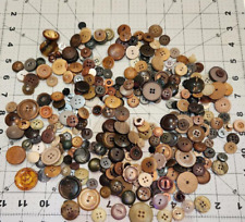 Vintage Antique Old Buttons Neutrals approx 13 ozs picture